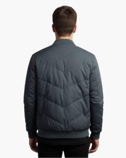 Veste Hiver Homme Bomber Matelassée – Col Montant Fermeture Éclair | Veste Homme Chaude Urbaine