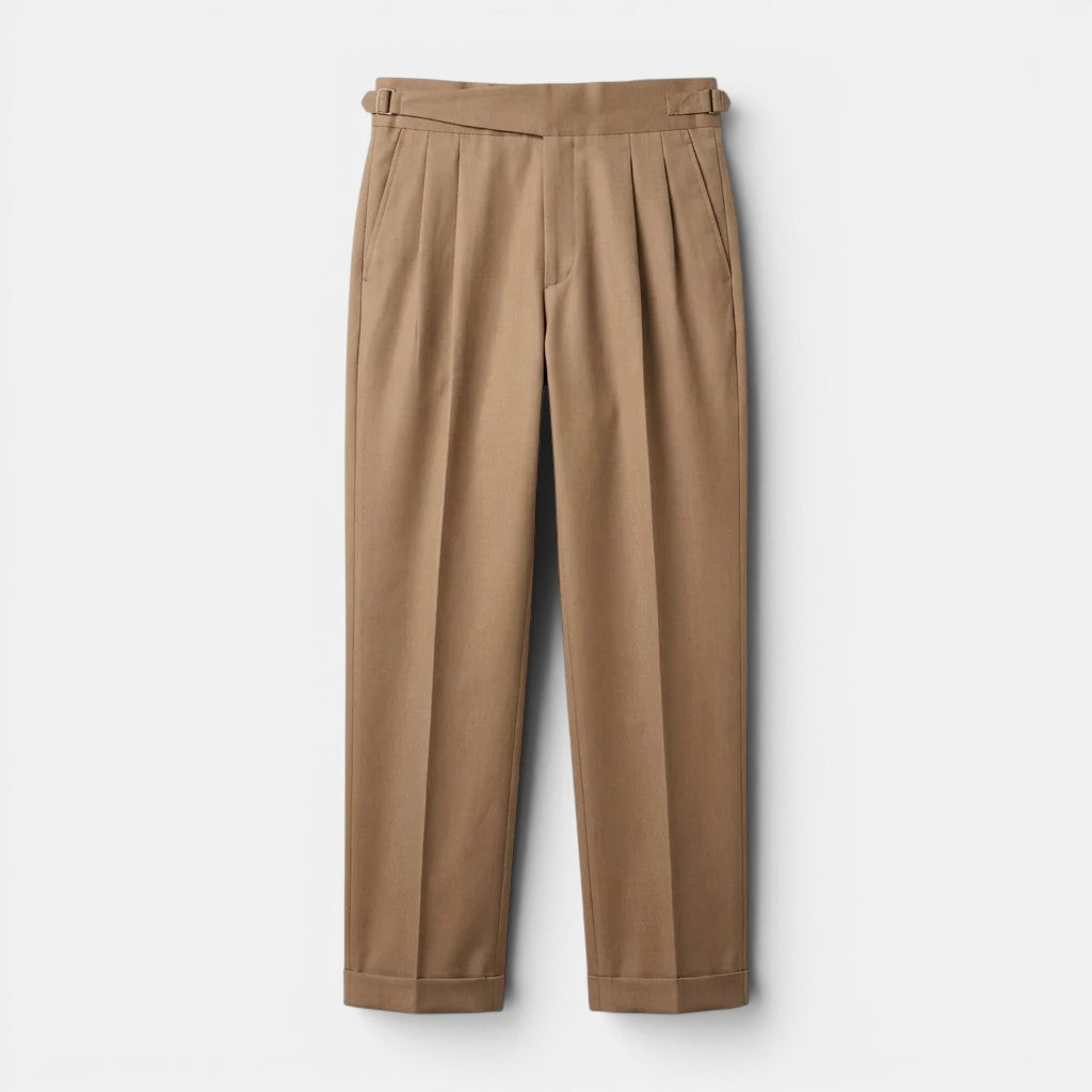 Pantalon Homme Tailleur – Coupe Ajustée Tissu Structuré | Style Élégant Bureau & Soirée