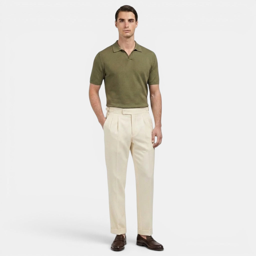 Pantalon Homme Tailleur – Coupe Ajustée Tissu Structuré | Style Élégant Bureau & Soirée