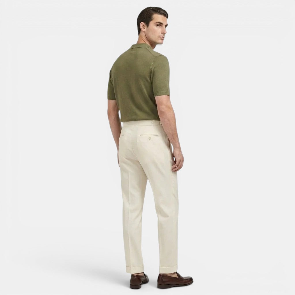 Pantalon Homme Tailleur – Coupe Ajustée Tissu Structuré | Style Élégant Bureau & Soirée