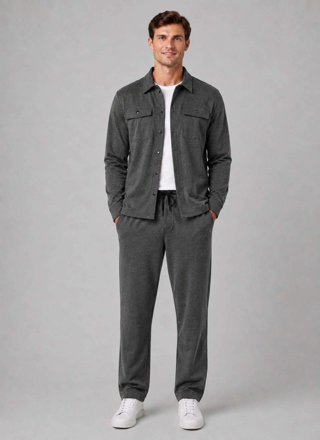 Ensemble Co-Ord Homme Overshirt & Pantalon – Coupe Décontractée | Style Casual Smart Automne