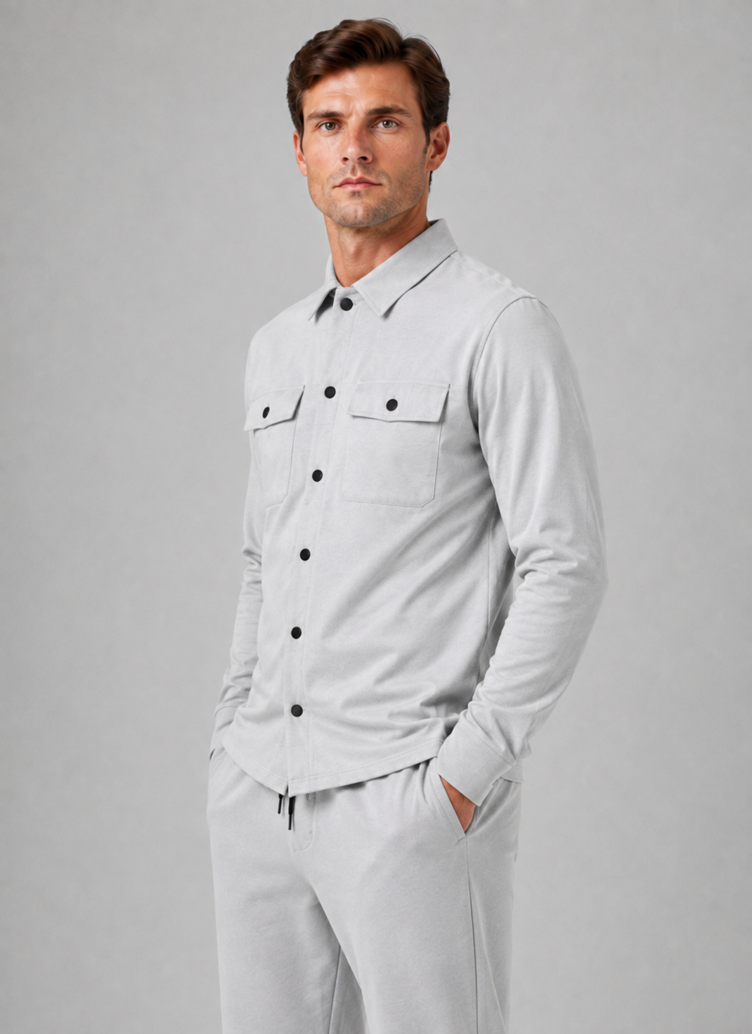 Ensemble Co-Ord Homme Overshirt & Pantalon – Coupe Décontractée | Style Casual Smart Automne