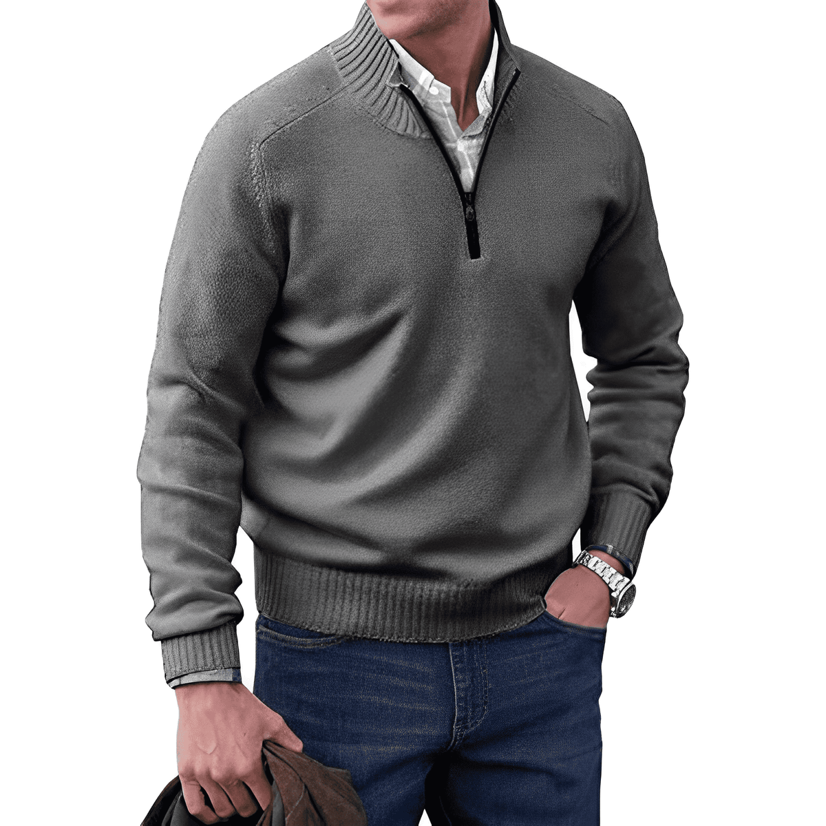 Pull Homme Cachemire – Coupe Classique Manches Longues | Luxe & Confort Hiver