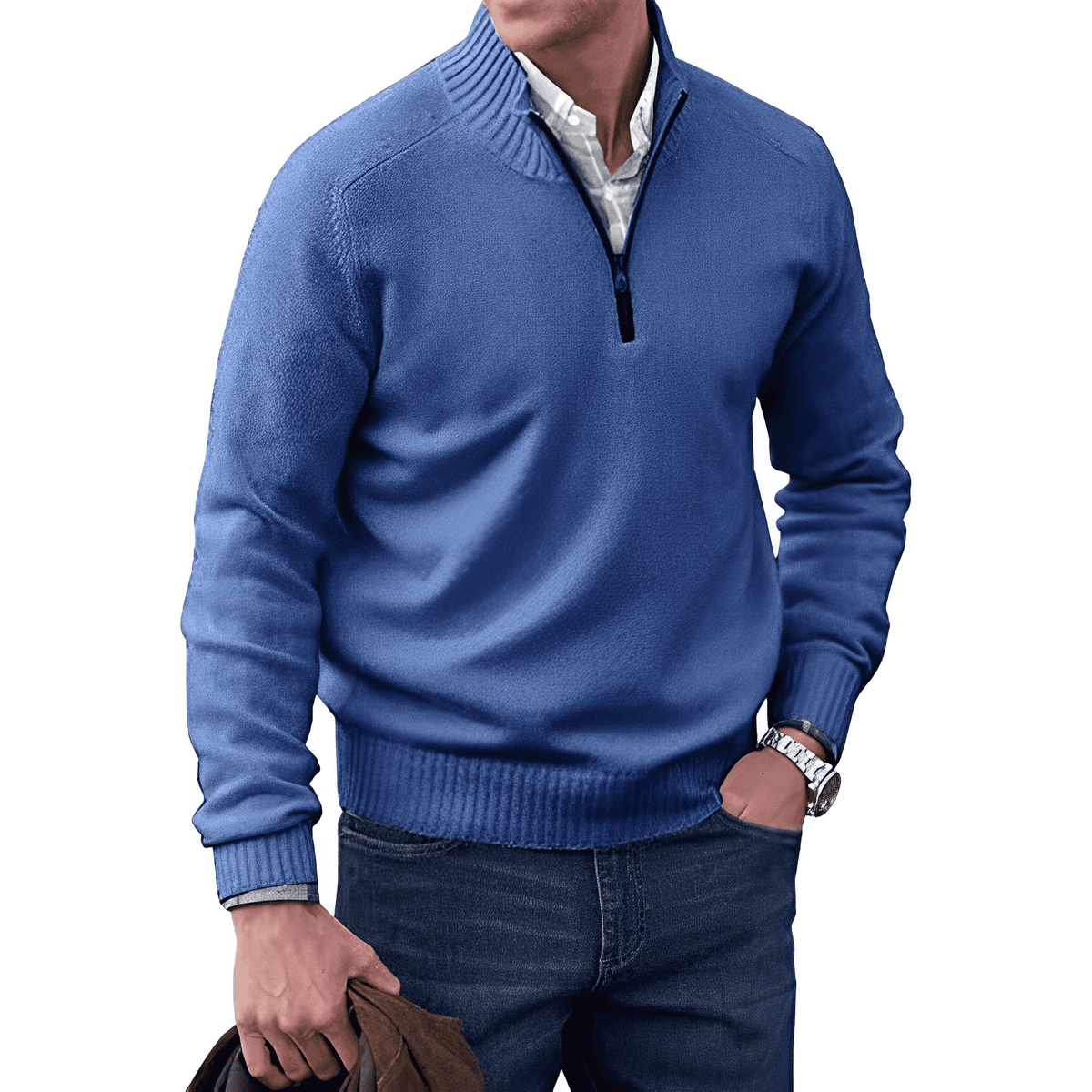 Pull Homme Cachemire – Coupe Classique Manches Longues | Luxe & Confort Hiver