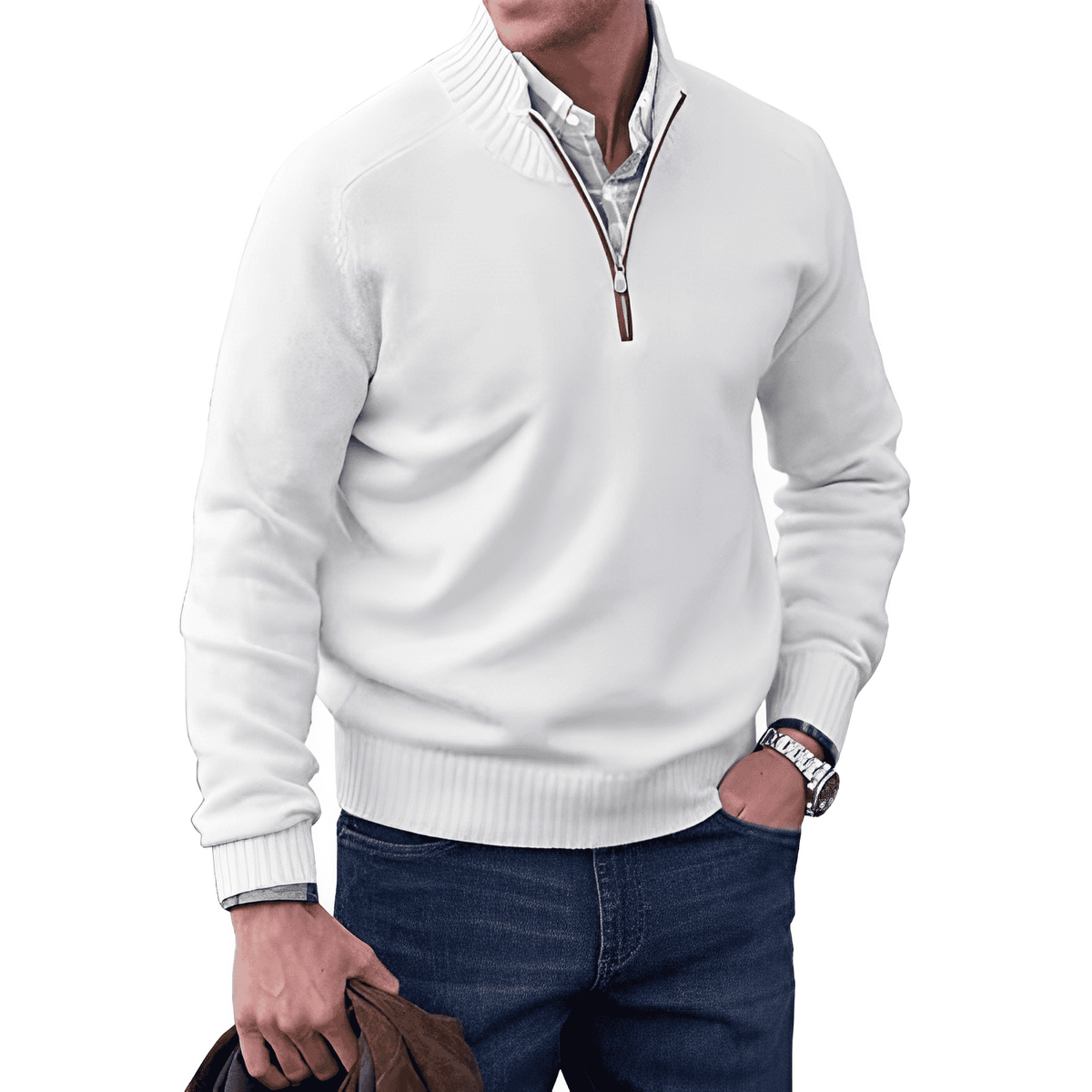 Pull Homme Cachemire – Coupe Classique Manches Longues | Luxe & Confort Hiver