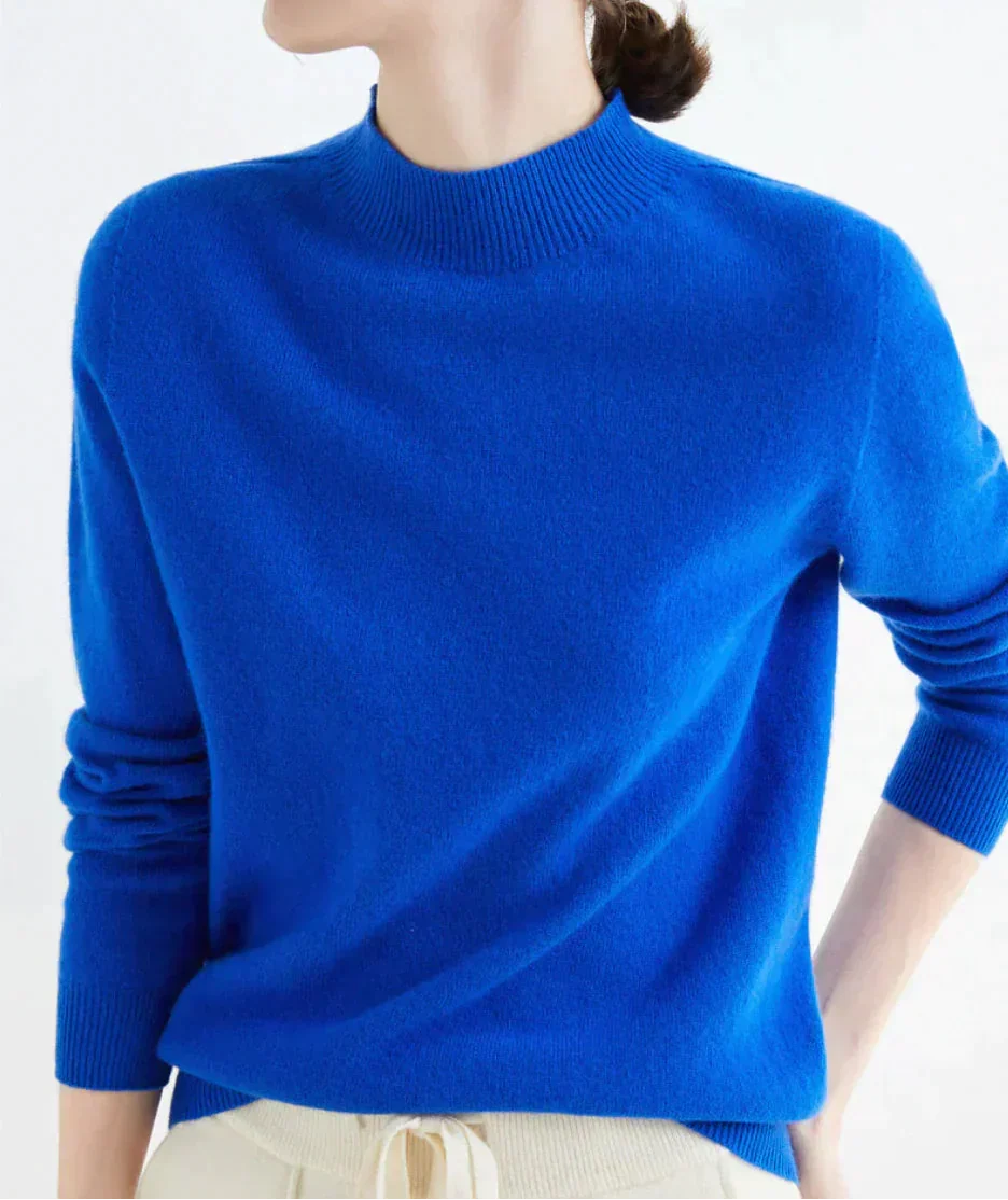 Pull Femme Cachemire – Manches Longues Doux & Luxueux | Style Élégant Automne Hiver