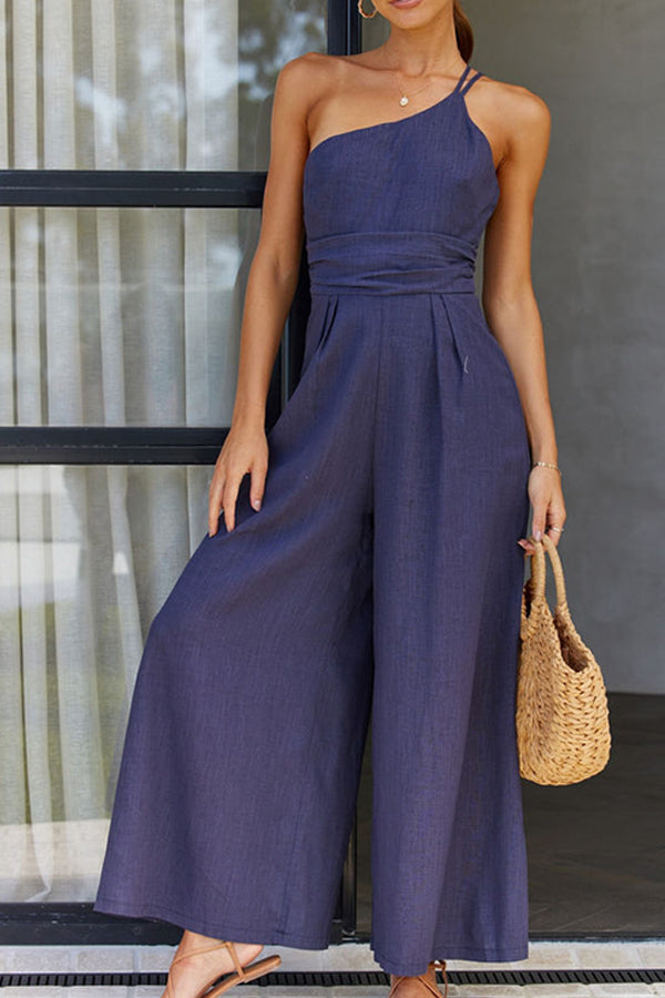 Elara | combinaison femme asymétrique à jambes larges