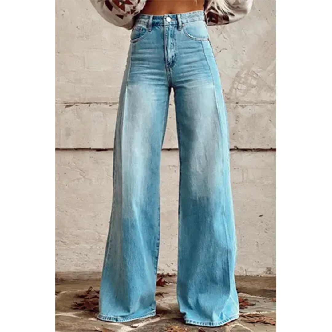 Elise | jean femme à taille haute et jambes extra larges
