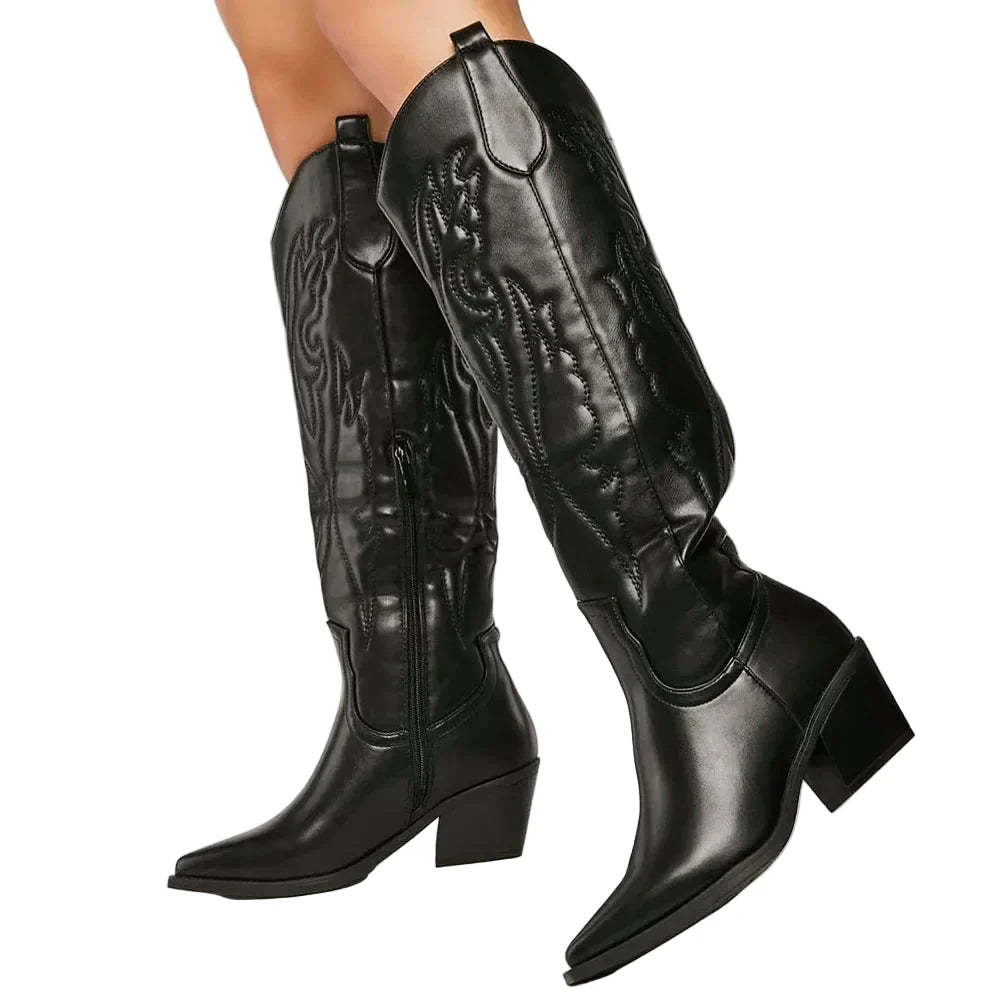 Félicie | bottes cowboy femme avec broderie et talon