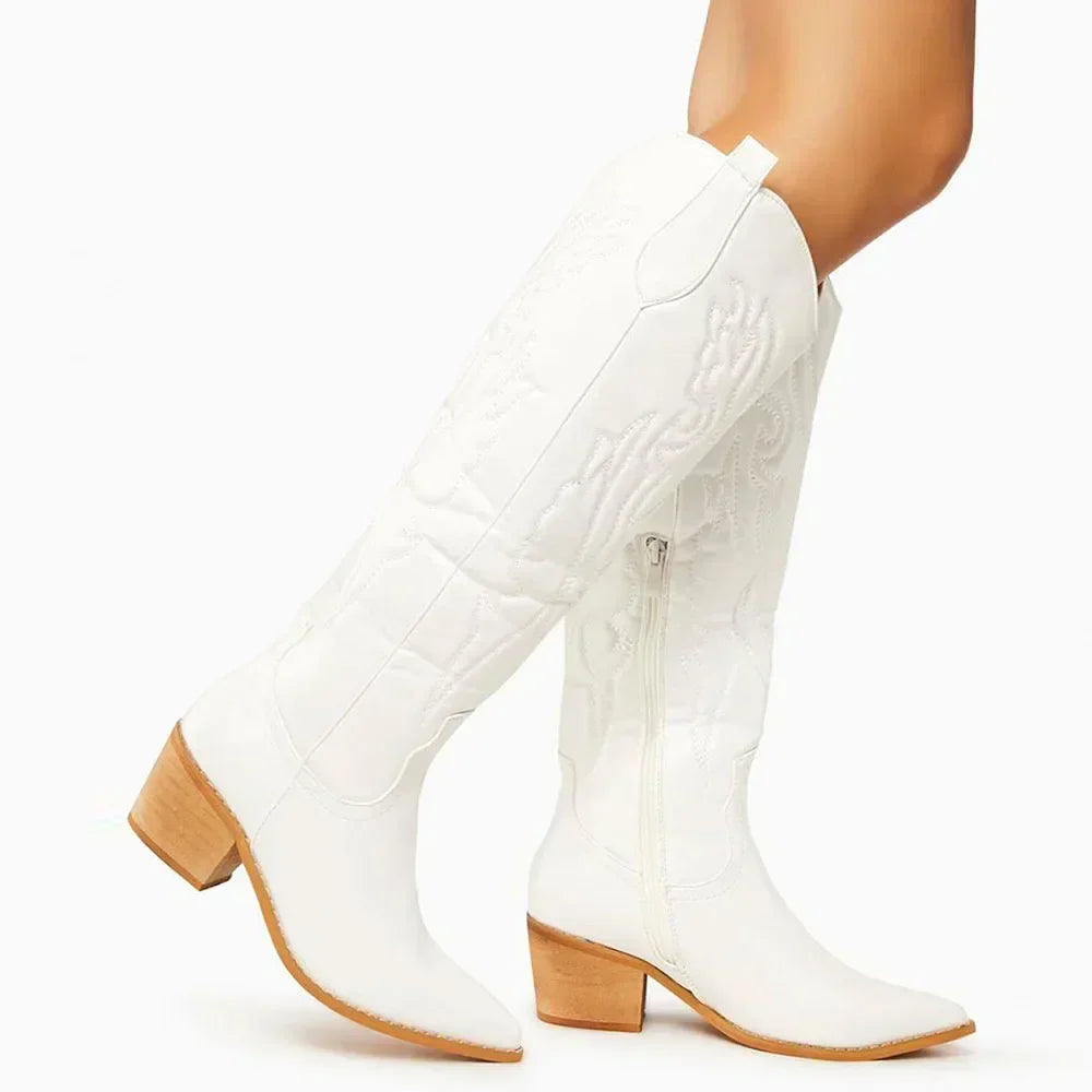Félicie | bottes cowboy femme avec broderie et talon