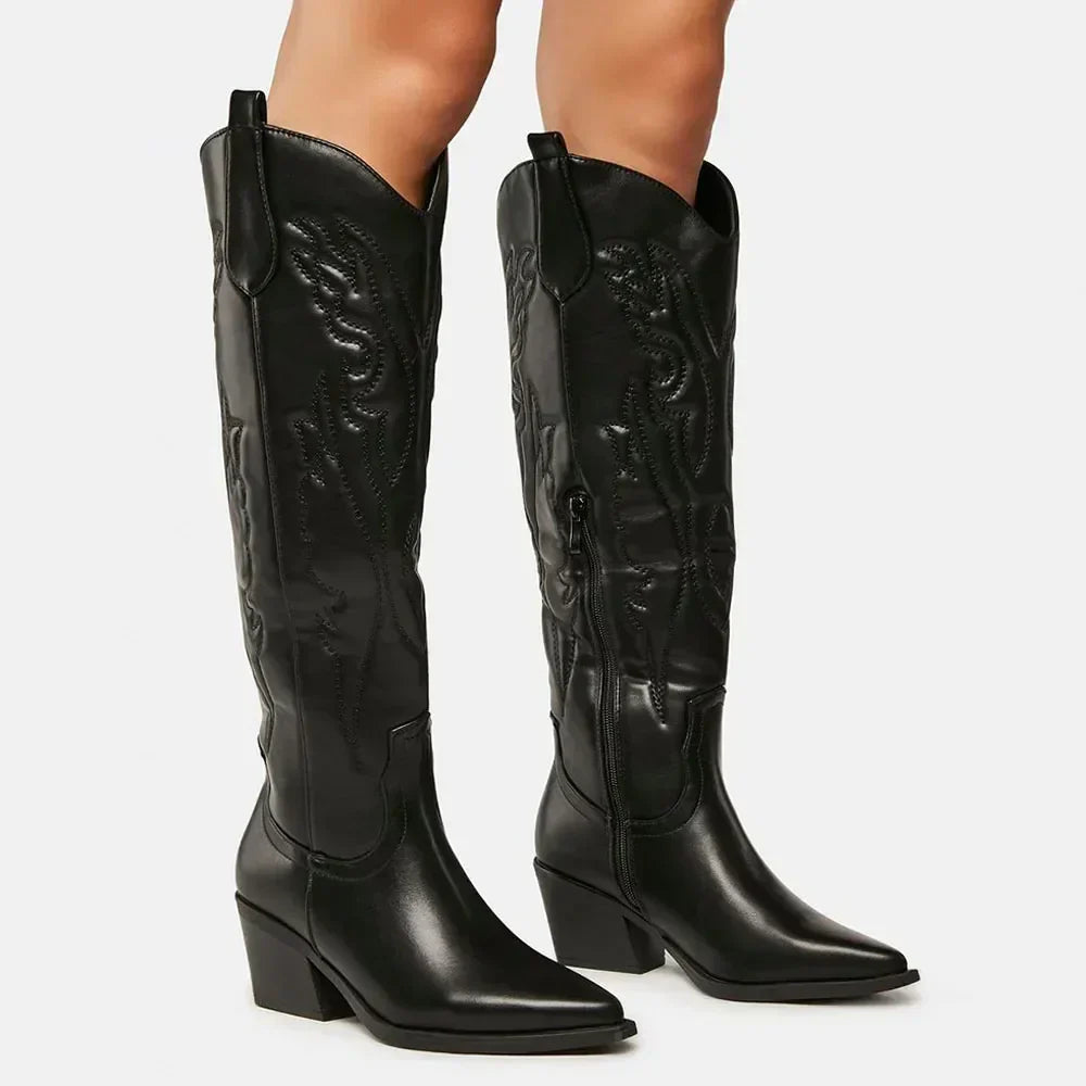 Félicie | bottes cowboy femme avec broderie et talon