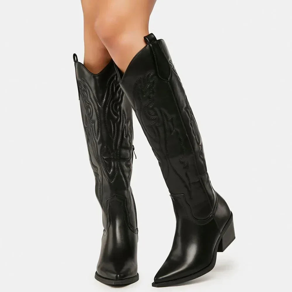 Félicie | bottes cowboy femme avec broderie et talon