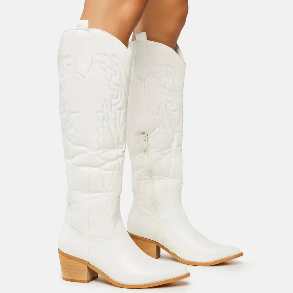 Félicie | bottes cowboy femme avec broderie et talon