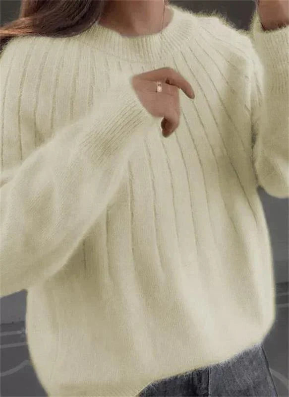 Pull Femme Cachemire – Coupe Classique Manches Longues | Douceur Luxueuse & Élégance Naturelle
