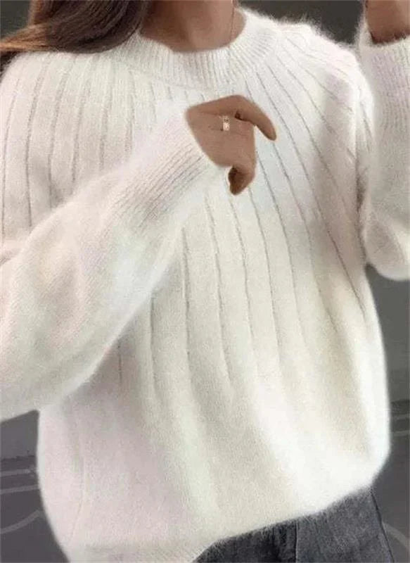 Pull Femme Cachemire – Coupe Classique Manches Longues | Douceur Luxueuse & Élégance Naturelle