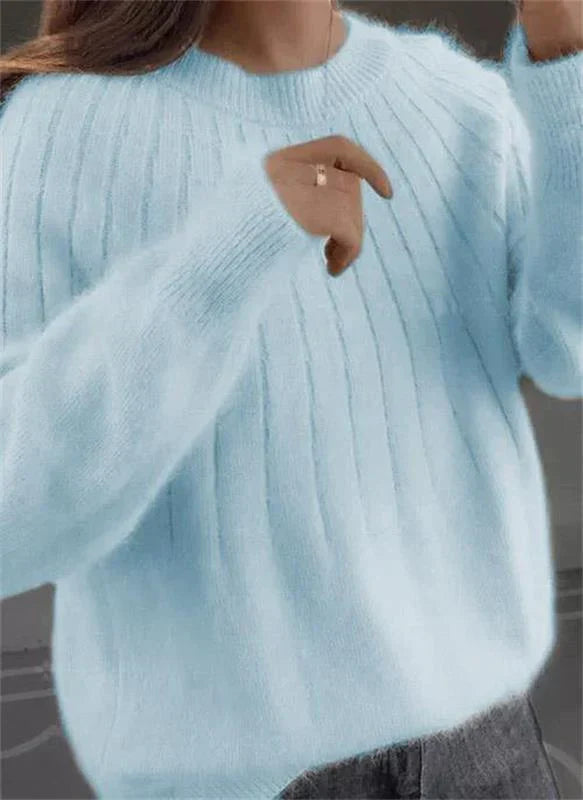 Pull Femme Cachemire – Coupe Classique Manches Longues | Douceur Luxueuse & Élégance Naturelle