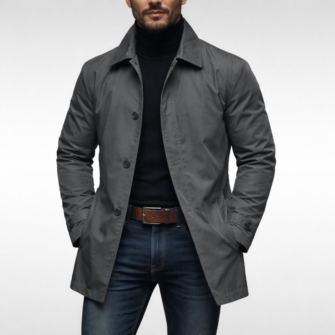Veste Homme Col Revers Multi-Poches – Blouson Mi-Saison Boutonné Coupe Ample | Style Urbain Casual
