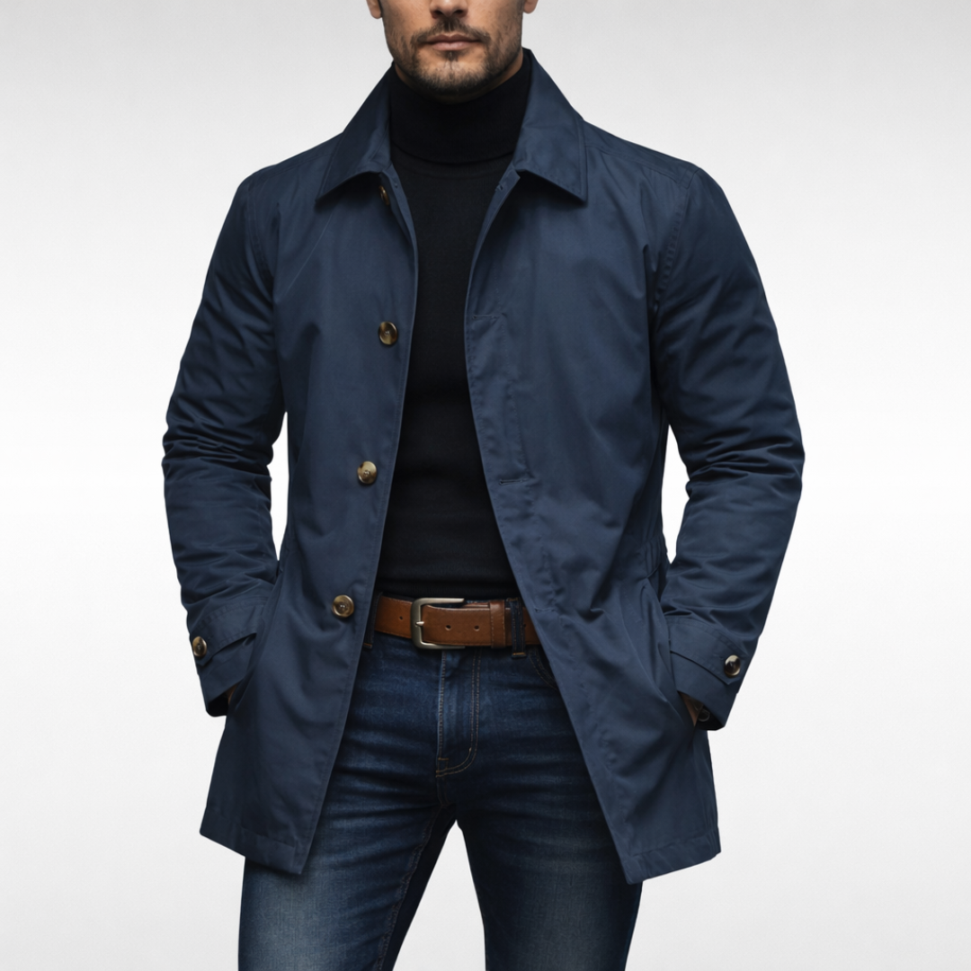 Veste Homme Col Revers Multi-Poches – Blouson Mi-Saison Boutonné Coupe Ample | Style Urbain Casual