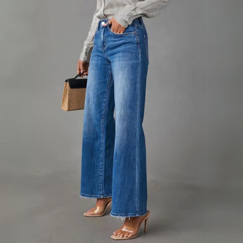 Juliette | jean culotte femme à taille haute et jambes larges