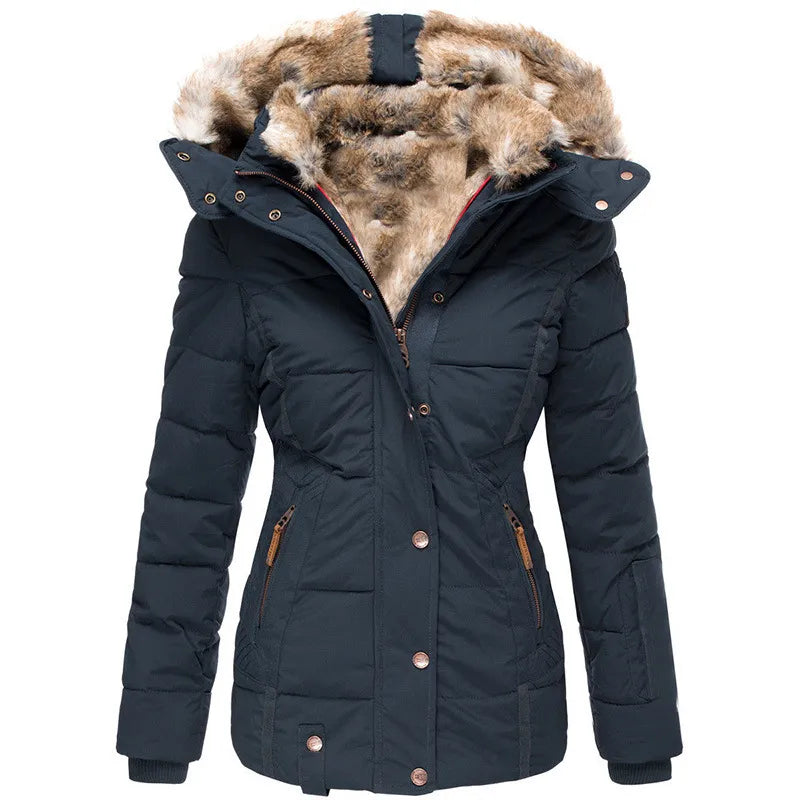 Parka Femme Imperméable – Capuche Fausse Fourrure Doublure Polaire | Chaud & Élégant Hiver