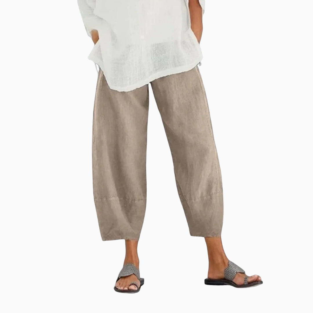 Lison | pantalon femme en lin à coupe ample et jambes fuselées