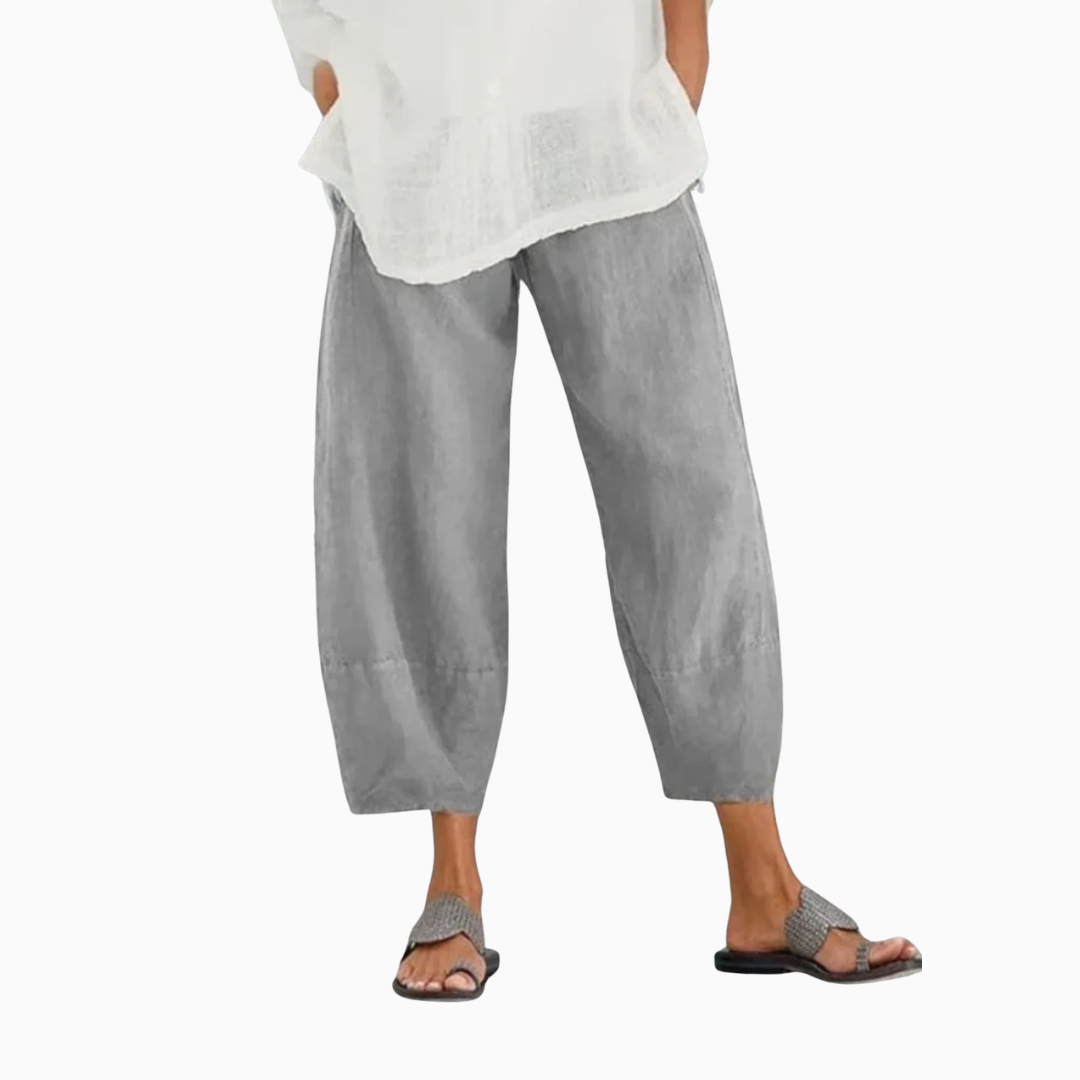 Lison | pantalon femme en lin à coupe ample et jambes fuselées