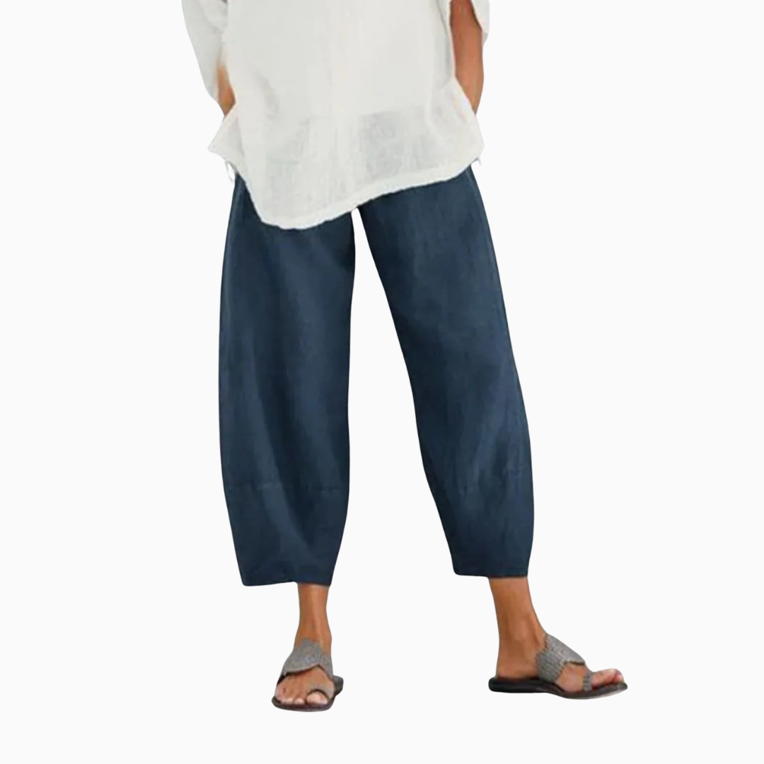 Lison | pantalon femme en lin à coupe ample et jambes fuselées