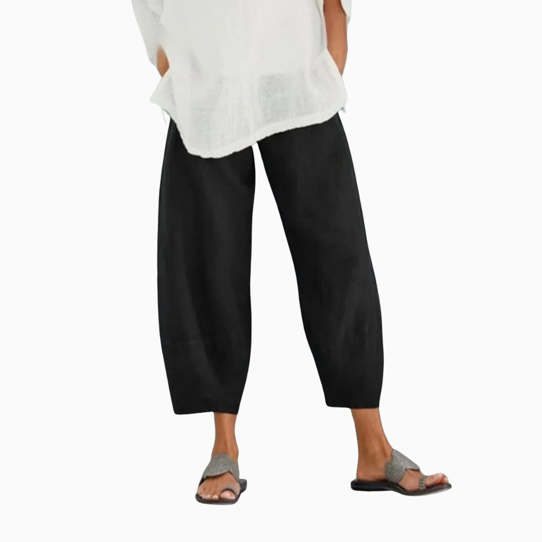 Lison | pantalon femme en lin à coupe ample et jambes fuselées
