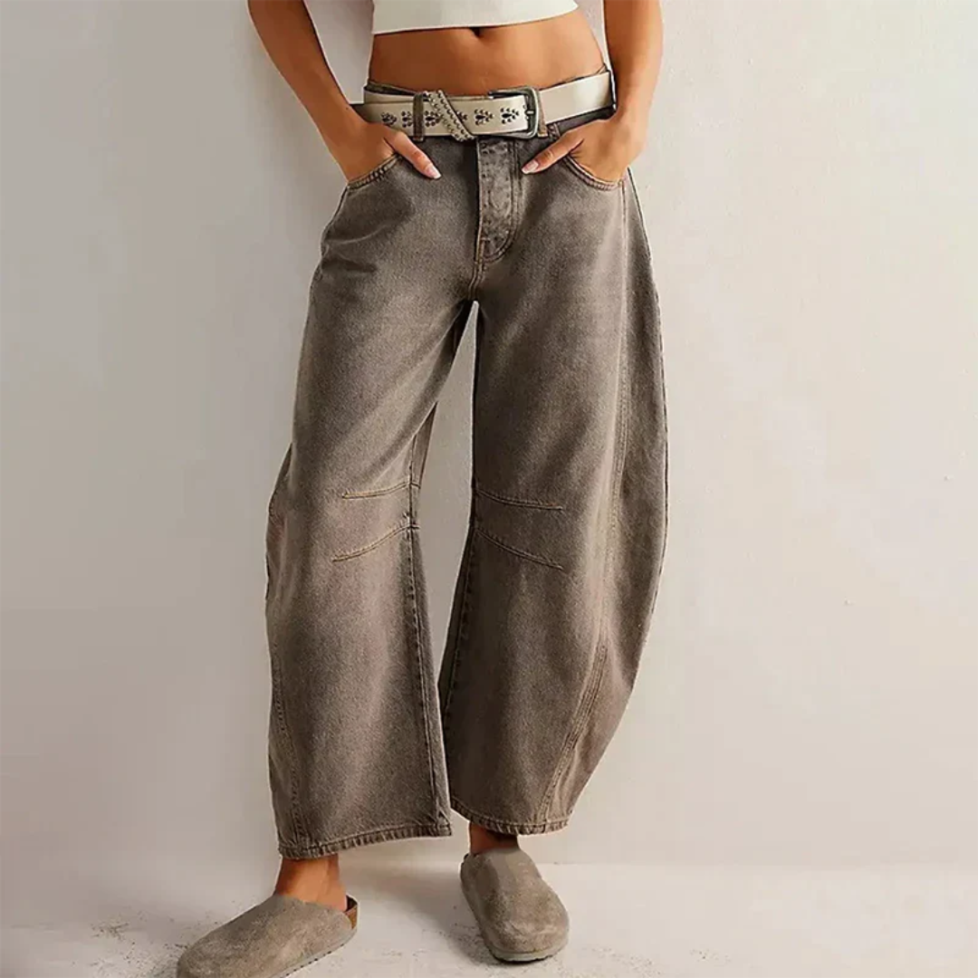 Maëlys | jean barrel femme taille haute à coupe ample