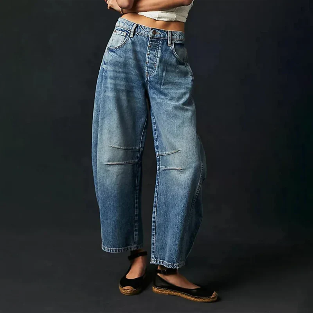 Maëlys | jean barrel femme taille haute à coupe ample