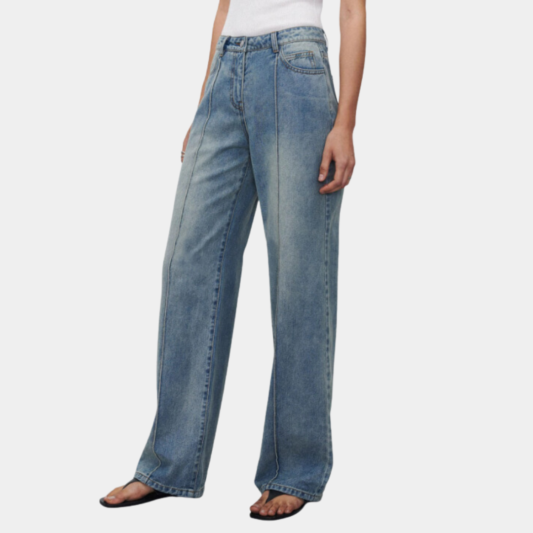 Maud jean femme straight leg à taille haute et jambes droites