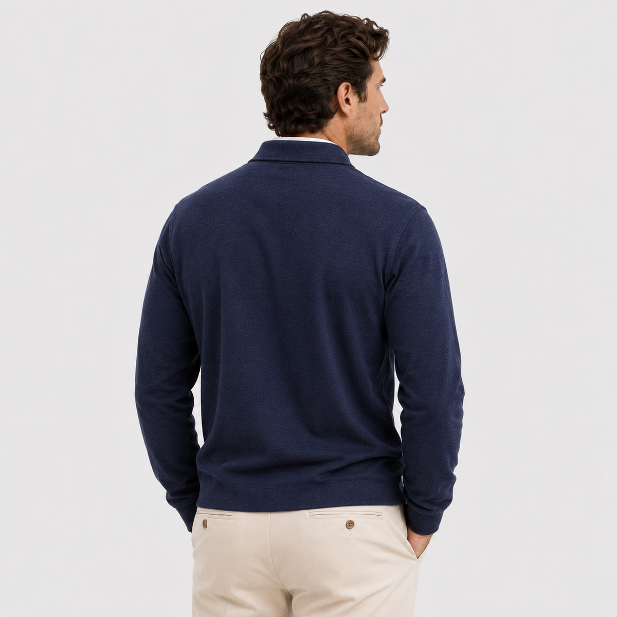 Polo Homme Manches Longues – Col Polo Coupe Ajustée | Style Casual Chic & Intemporel