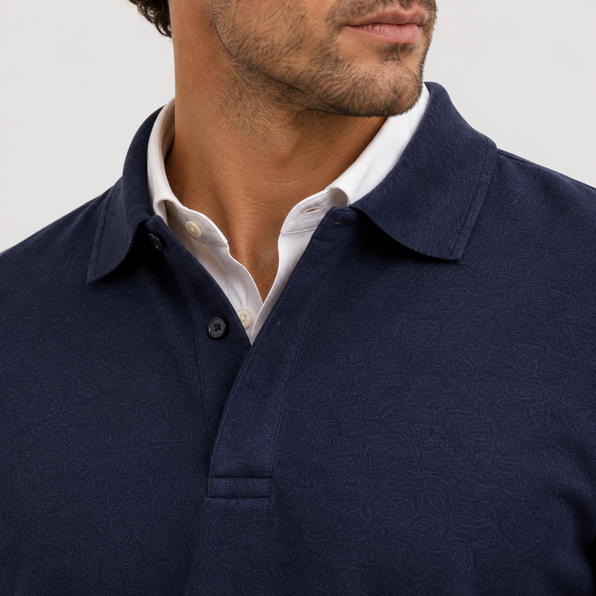 Polo Homme Manches Longues – Col Polo Coupe Ajustée | Style Casual Chic & Intemporel