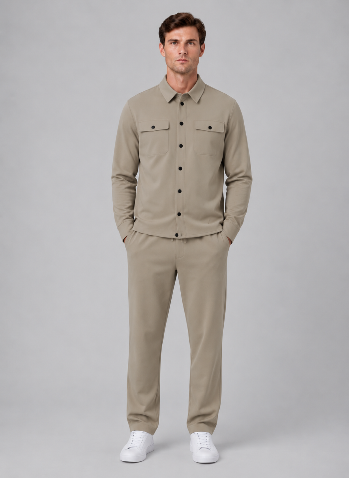 Ensemble Co-Ord Homme Overshirt & Pantalon – Coupe Décontractée | Style Casual Smart Automne