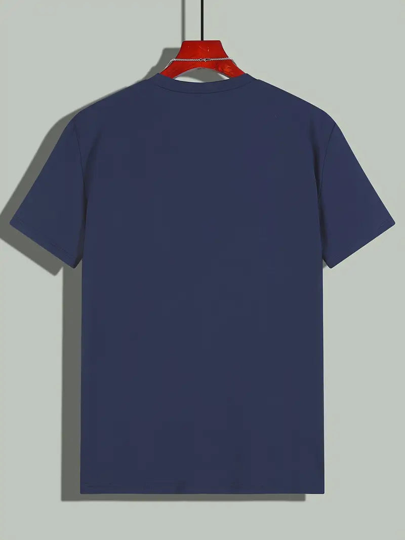 T-shirt homme basique uni confortable manches courtes col rond