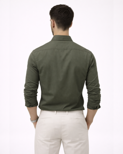 Chemise Homme Manches Longues – Poches Poitrine Coupe Ajustée | Style Casual Chic & Polyvalent