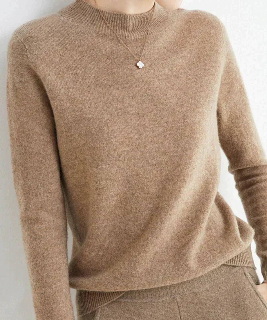 Pull Femme Cachemire – Manches Longues Doux & Luxueux | Style Élégant Automne Hiver
