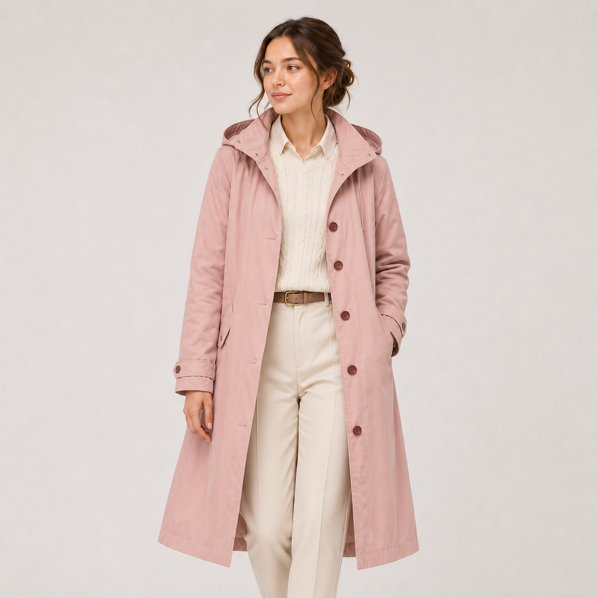 Coupe-Vent Femme Léger – Capuche Résistant à l'Eau | Style Moderne & Polyvalent Automne
