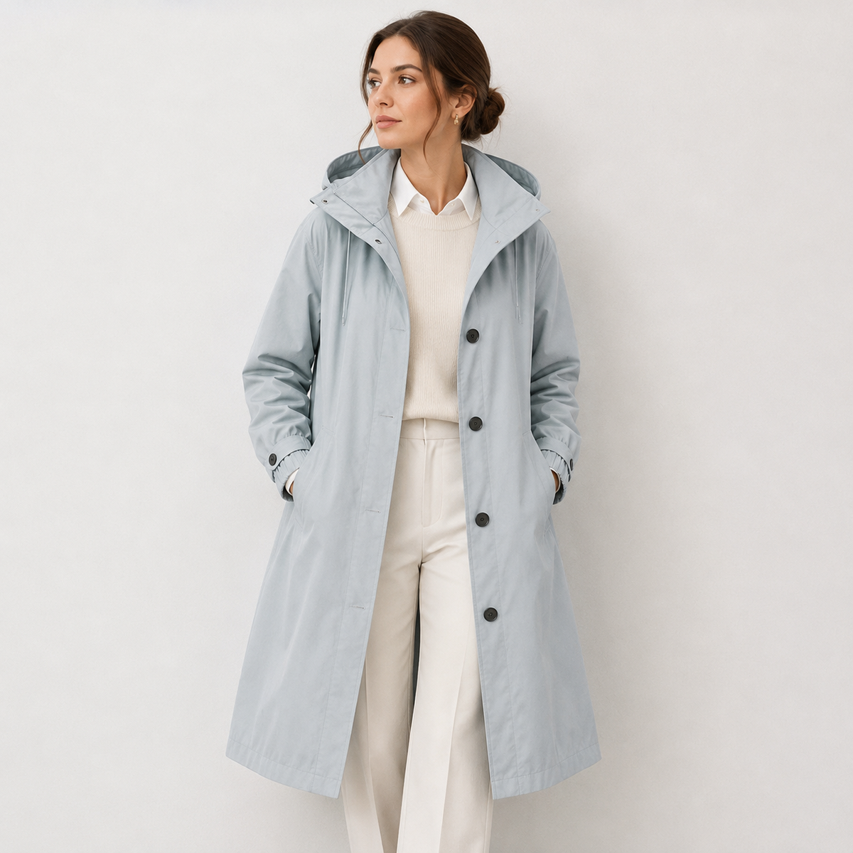 Coupe-Vent Femme Léger – Capuche Résistant à l'Eau | Style Moderne & Polyvalent Automne