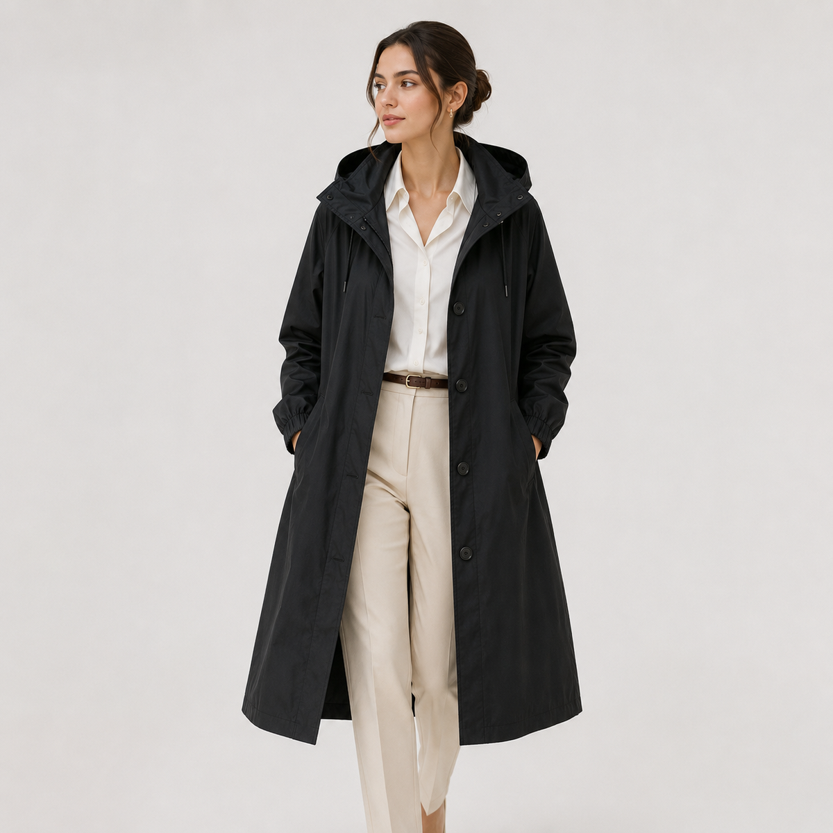 Coupe-Vent Femme Léger – Capuche Résistant à l'Eau | Style Moderne & Polyvalent Automne