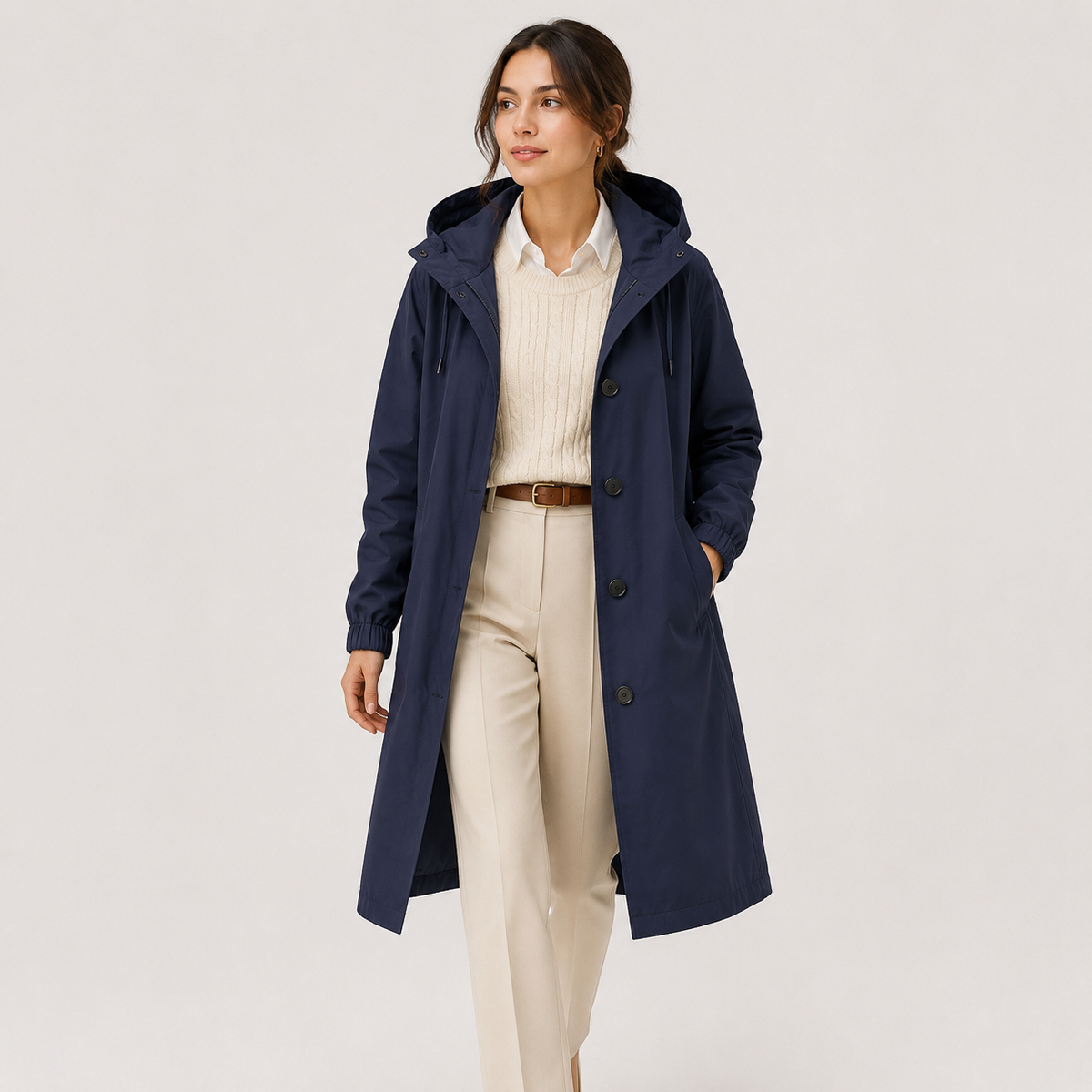 Coupe-Vent Femme Léger – Capuche Résistant à l'Eau | Style Moderne & Polyvalent Automne