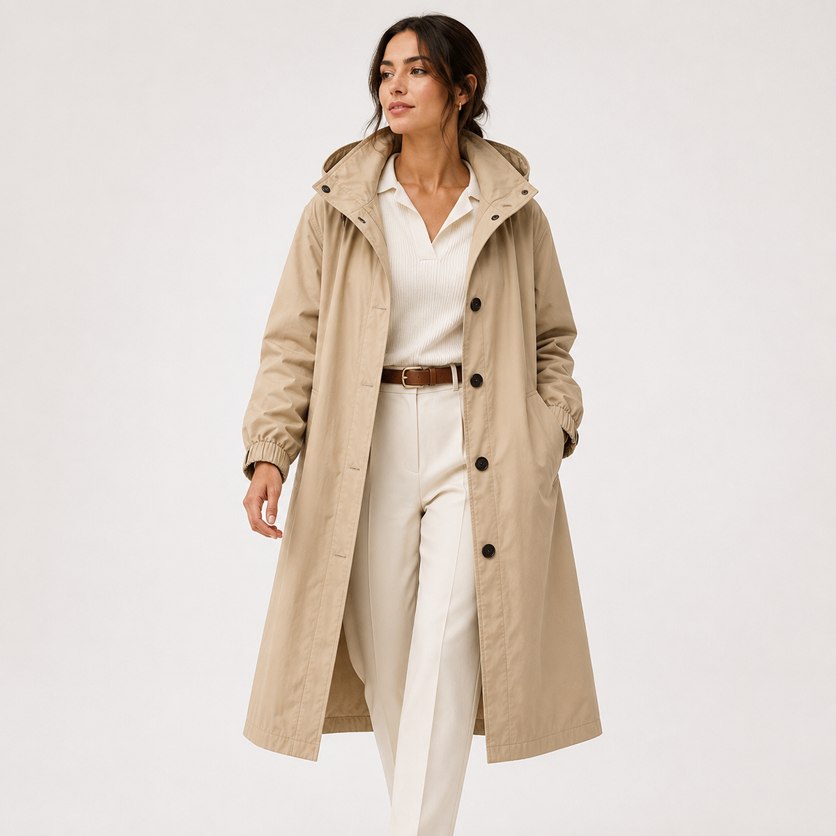 Coupe-Vent Femme Léger – Capuche Résistant à l'Eau | Style Moderne & Polyvalent Automne