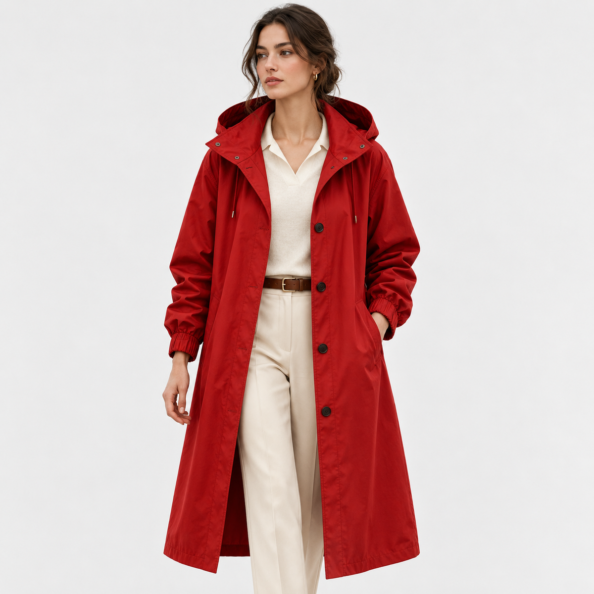 Coupe-Vent Femme Léger – Capuche Résistant à l'Eau | Style Moderne & Polyvalent Automne