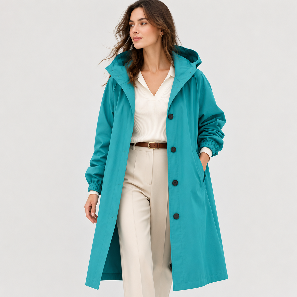 Coupe-Vent Femme Léger – Capuche Résistant à l'Eau | Style Moderne & Polyvalent Automne
