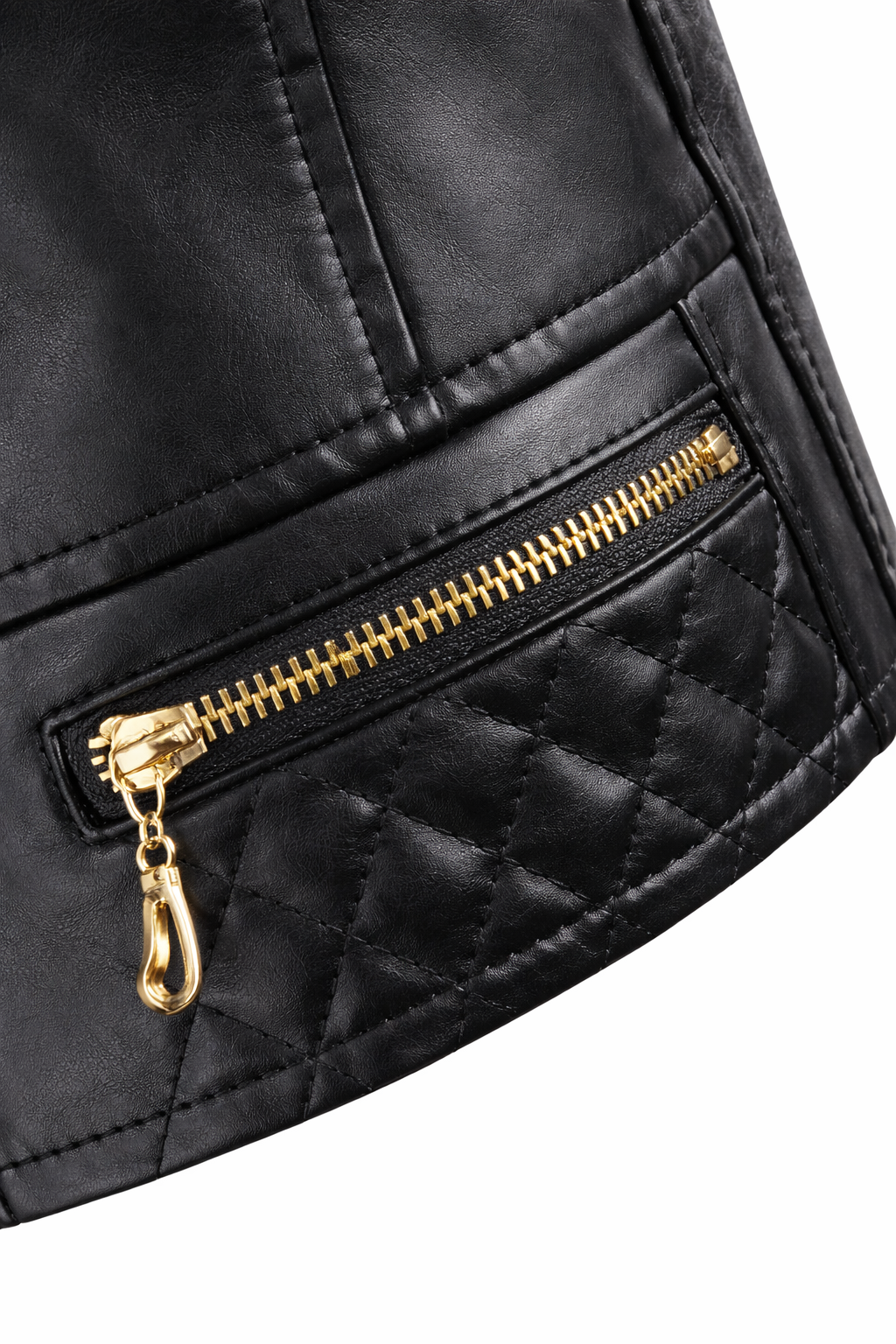 Blouson Biker Femme Cuir Véritable Matelassé – Coupe Ajustée | Dream Edition
