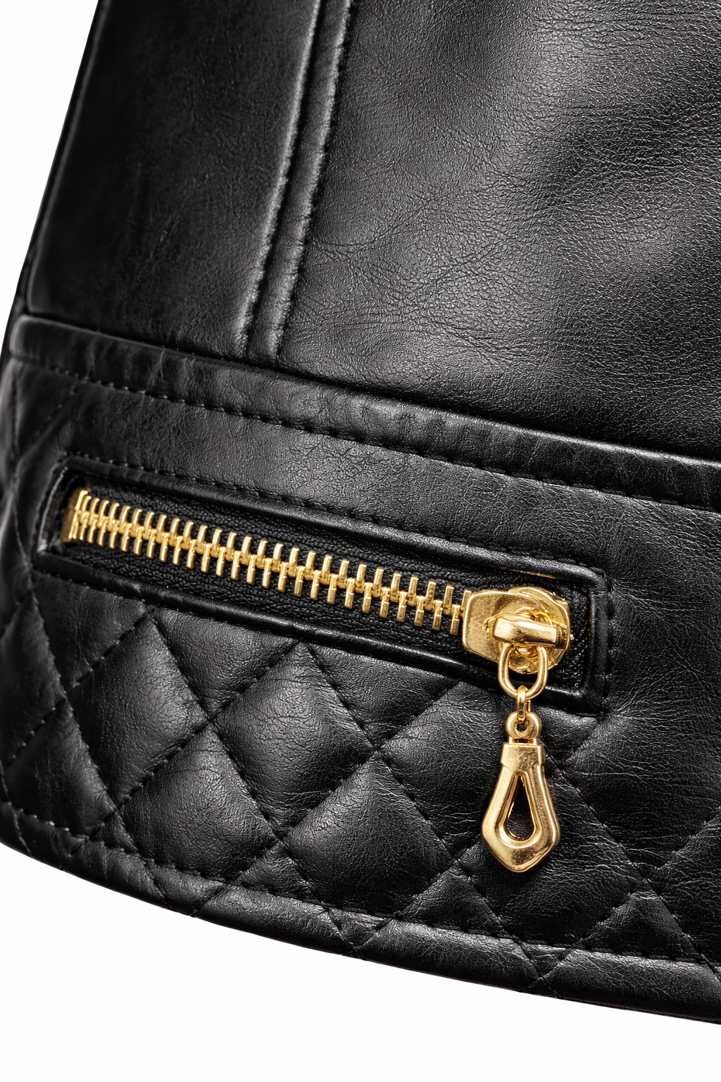 Blouson Biker Femme Cuir Véritable Matelassé – Coupe Ajustée | Dream Edition