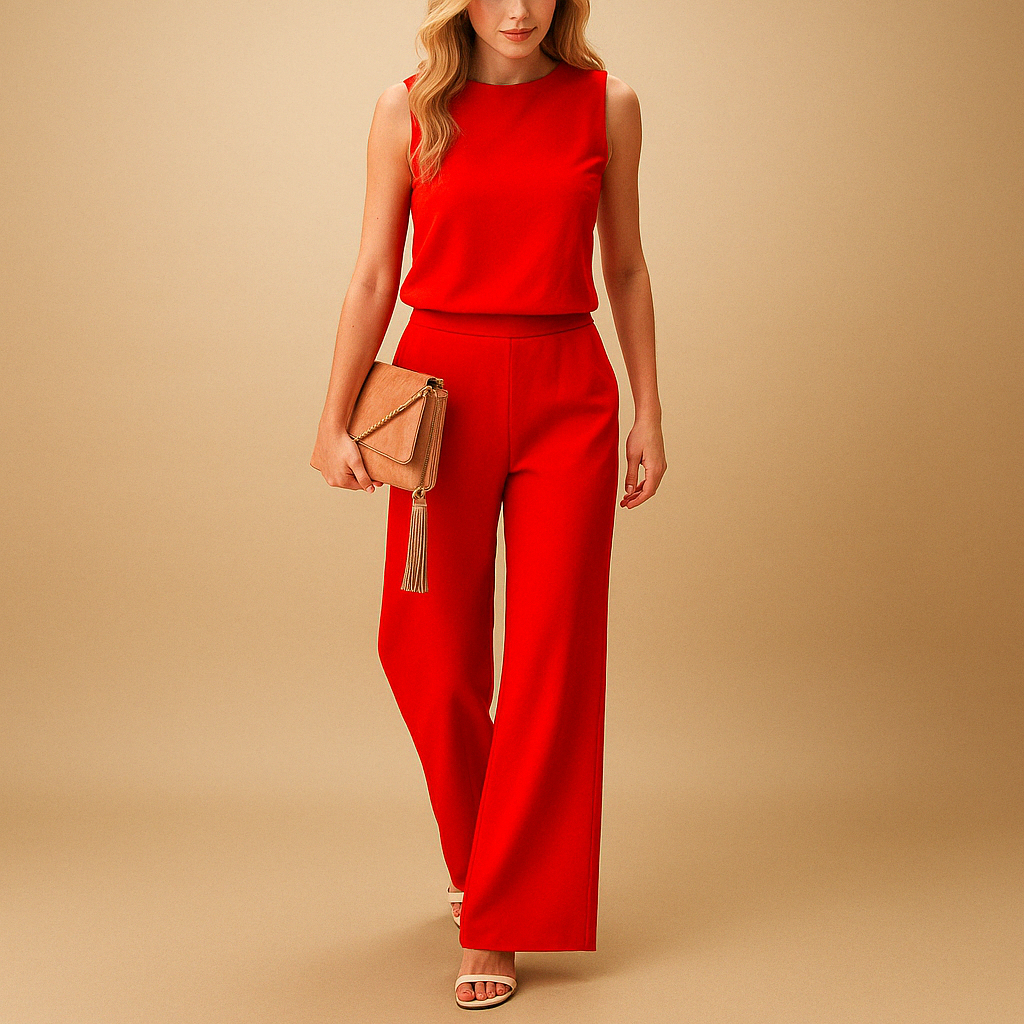 Combinaison Femme Sans Manches – Jambes Larges Coupe Fluide | Élégance Chic Garanti
