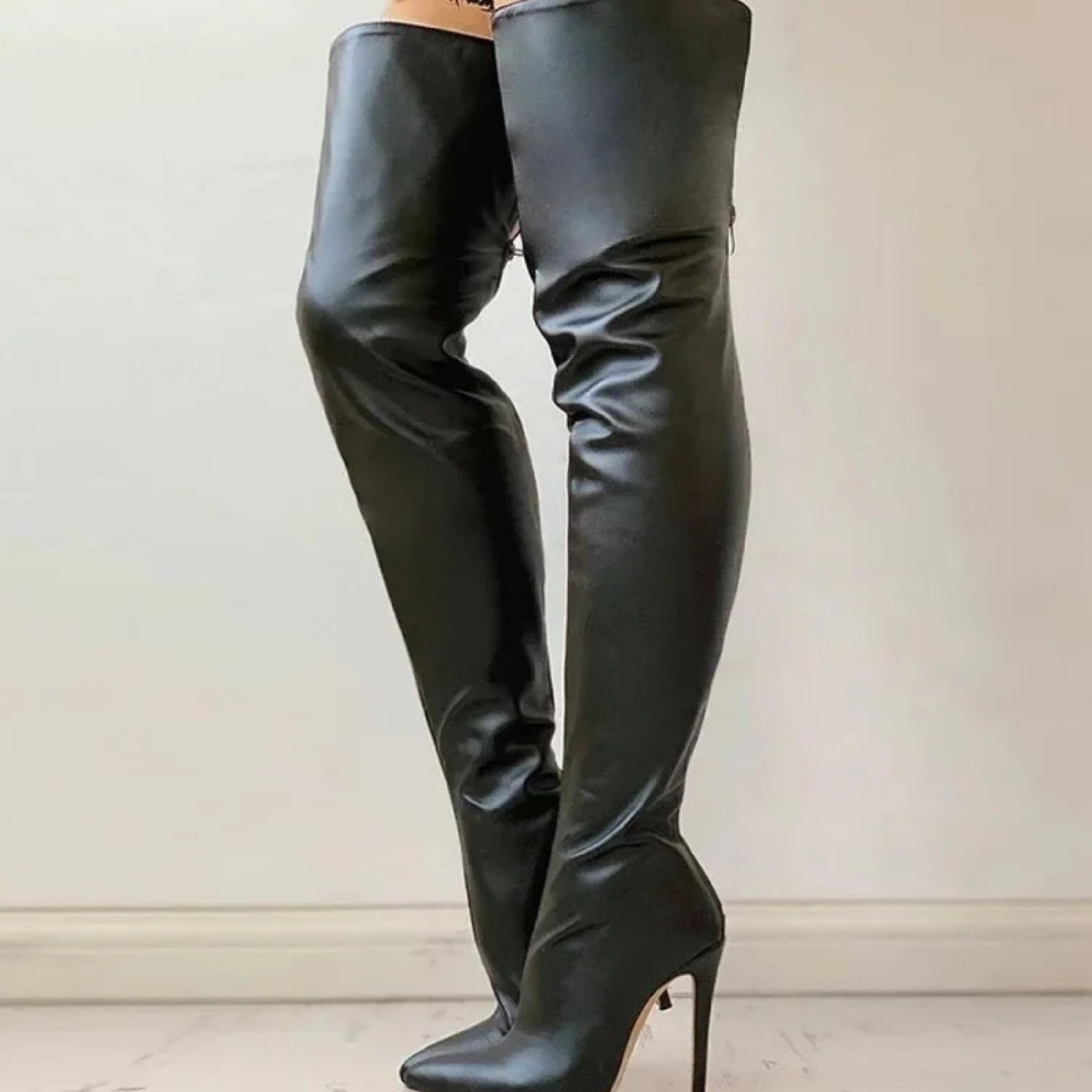 Zélie | cuissardes femme à talon avec bout pointu