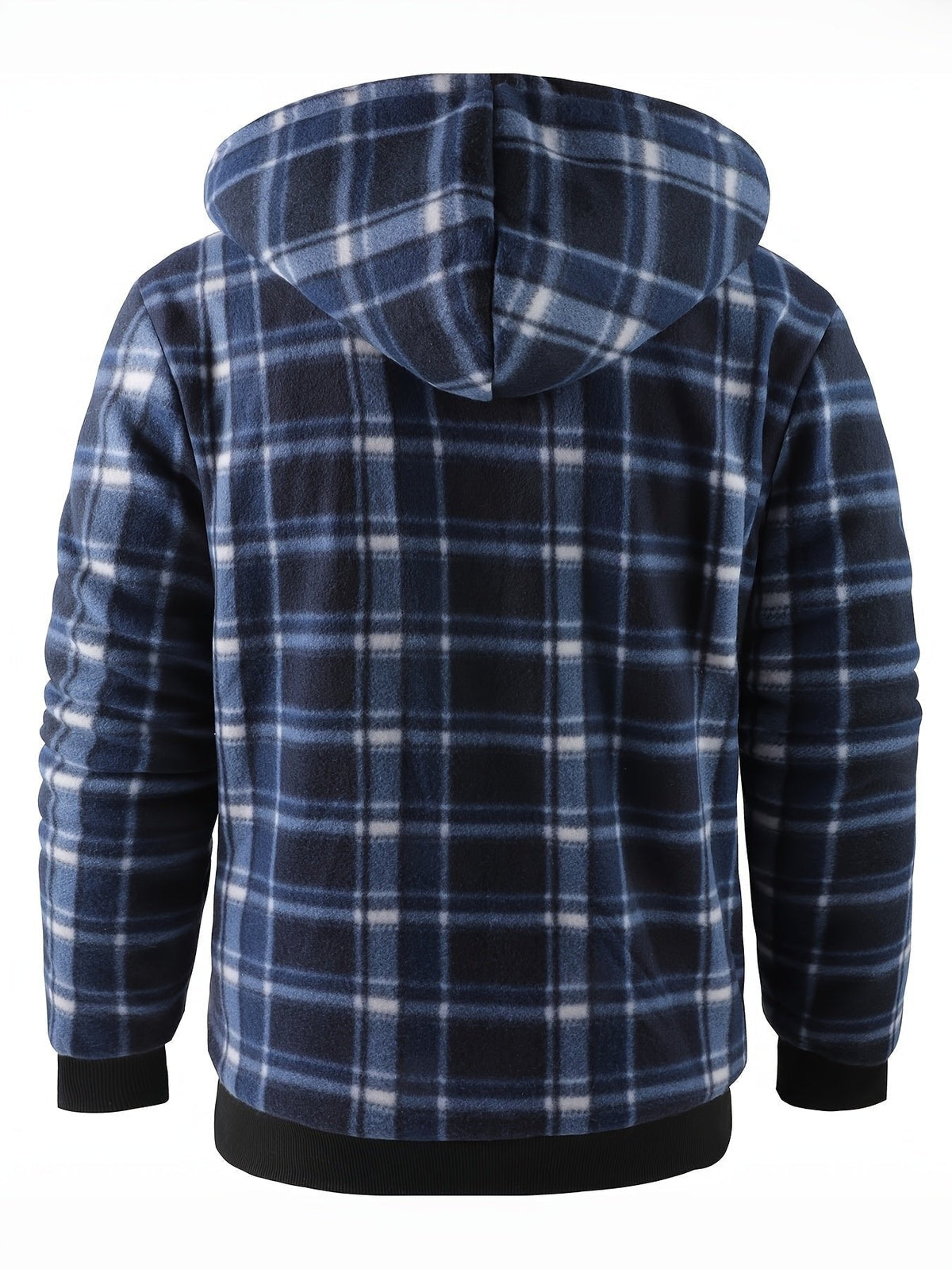 Veste Carreaux Homme Capuche Zippée – Coupe Décontractée | Adriel Lumberjack Automne Hiver
