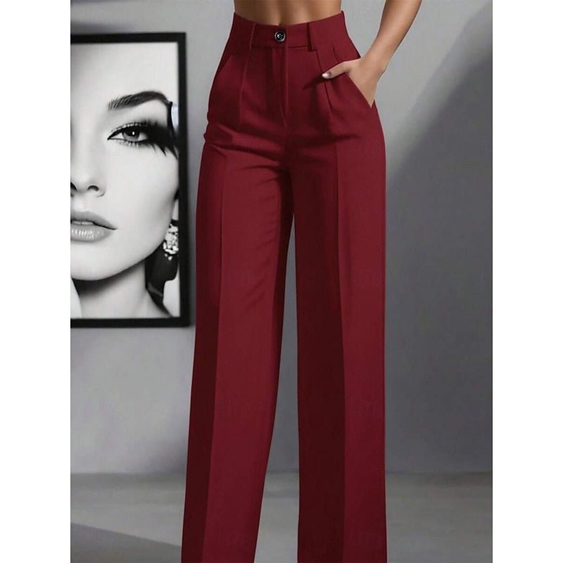 Alaina | Elegant High-Waist Tailored Trousers